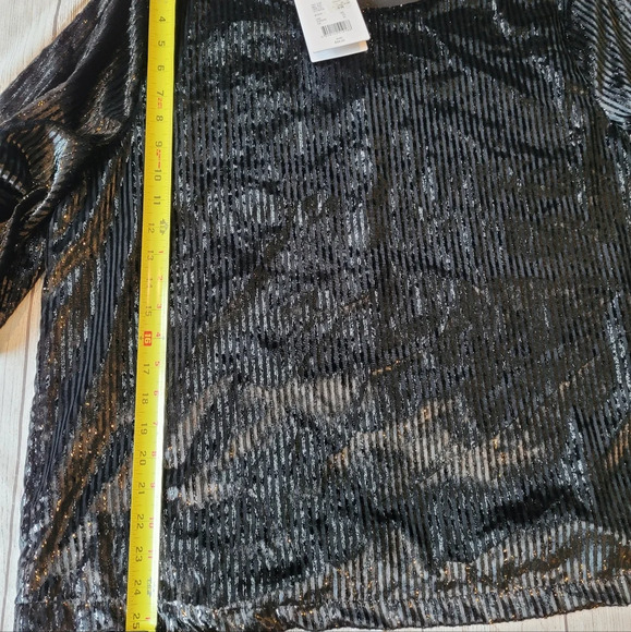 Gibson Latimer Black •Size XL• Event Holiday Black Flattering Top •New w/Tag• - Picture 8 of 9